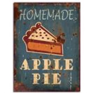 Træ skilt Homemade Apple Pie 30x40cm